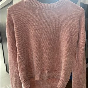 velvet material, pink sweater from rue 21!